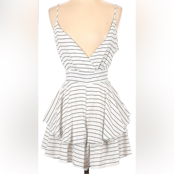 *NWT!* Revamped S white with black stripes mini dress - Picture 6 of 16